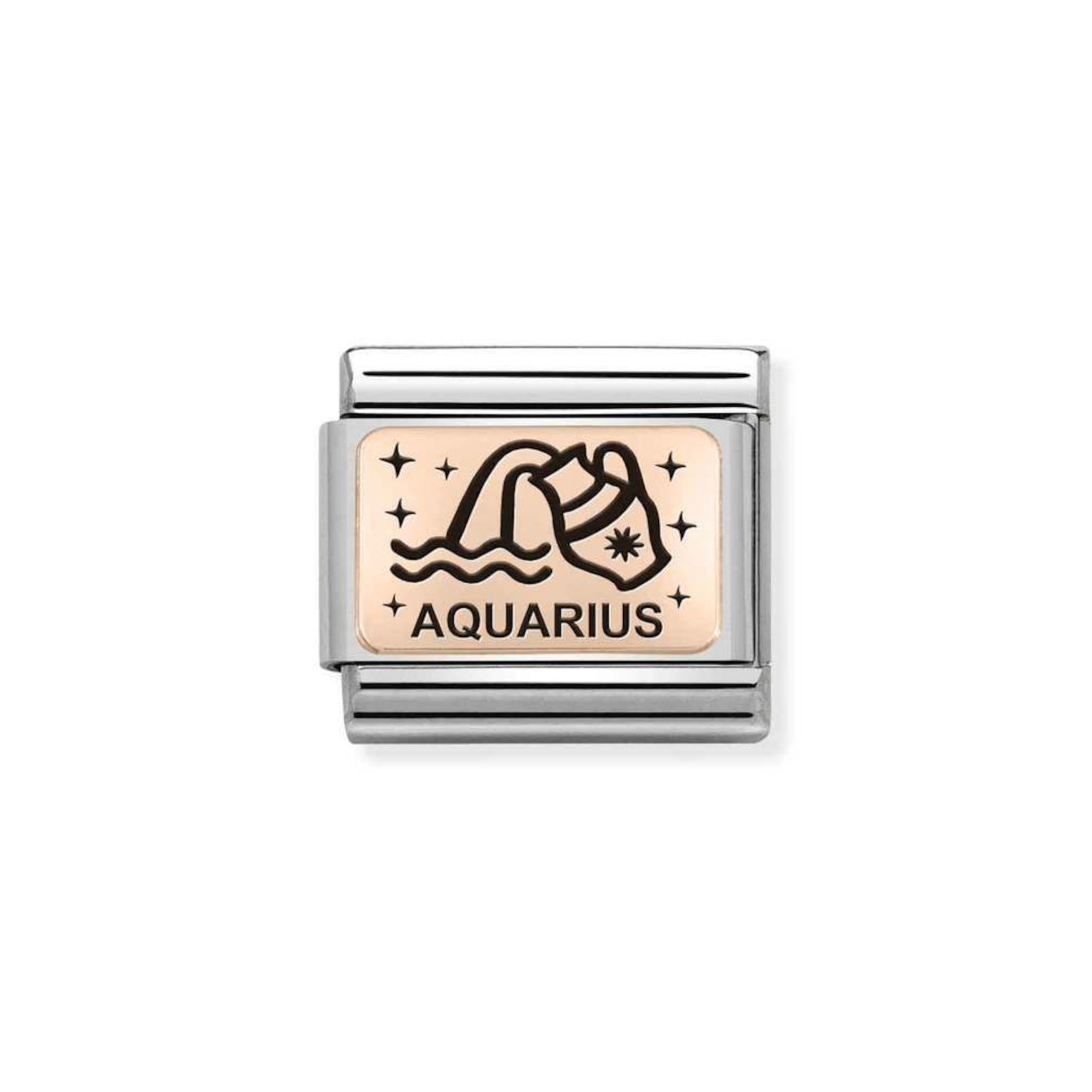 NOMINATION COMPOSABLE CLASSIC LINK AQUARIUS IN 9K ROSE GOLD 430112/11