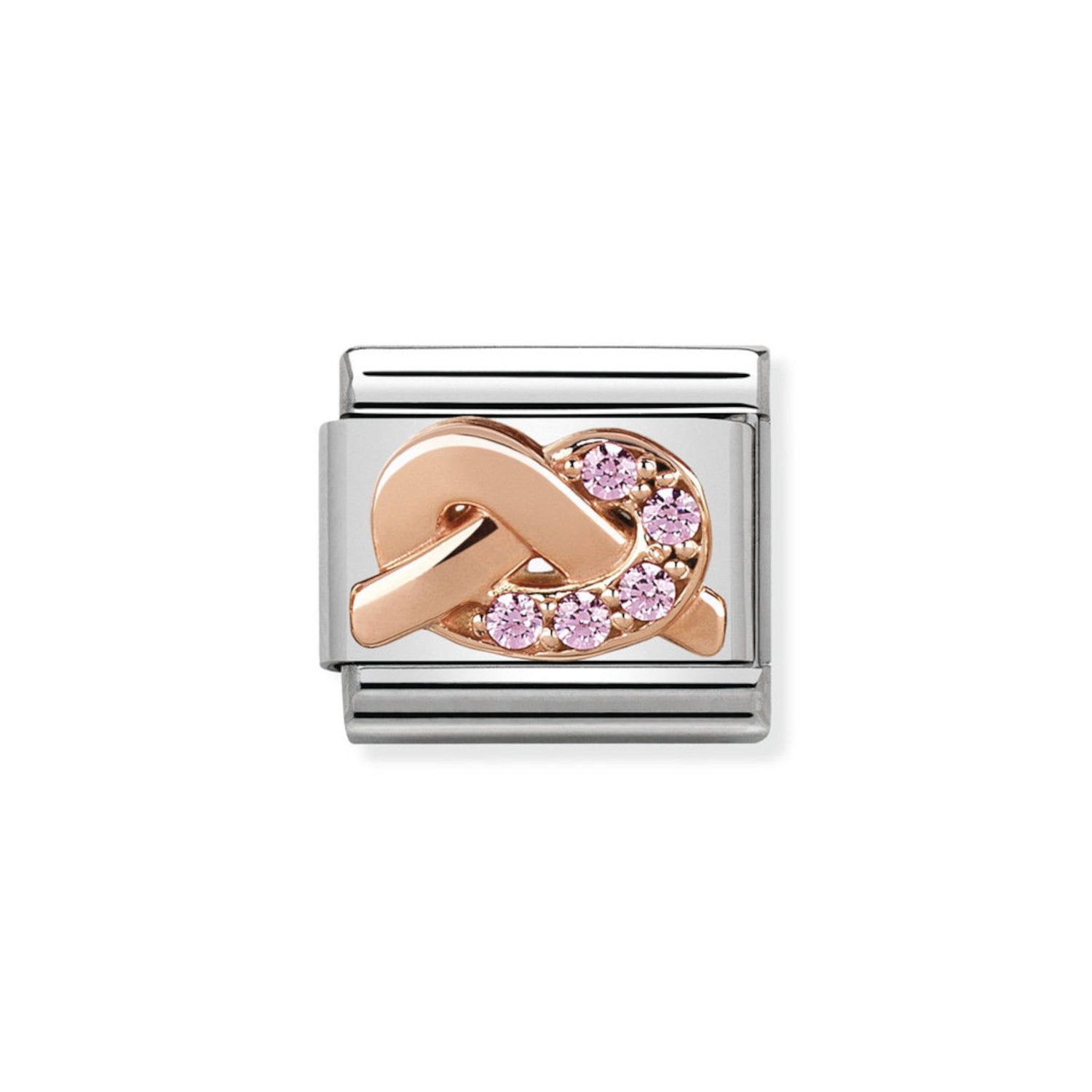NOMINATION COMPOSABLE CLASSIC LINK KNOT MOTHER AND DAUGHTER IN 9K ROSE GOLD 430302/07