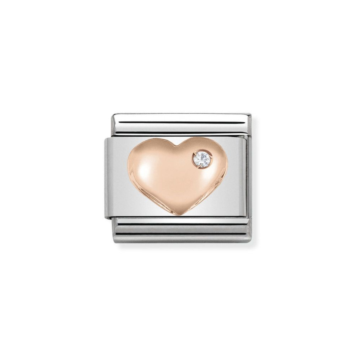 NOMINATION COMPOSABLE CLASSIC LINK HEART IN 9K ROSE GOLD 430305/01