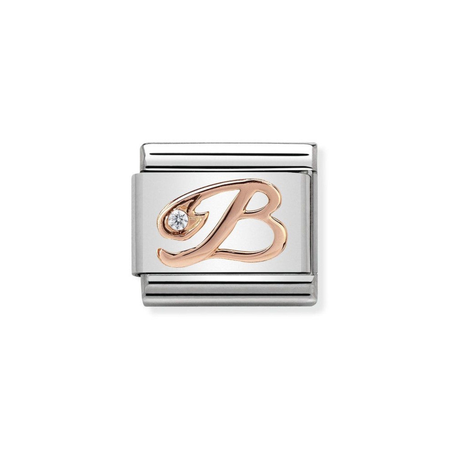 NOMINATION COMPOSABLE CLASSIC LINK LETTER B IN 9K ROSE GOLD 430310/02