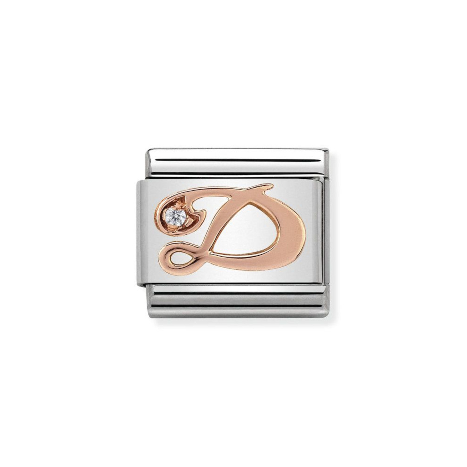 NOMINATION COMPOSABLE CLASSIC LINK LETTER D IN 9K ROSE GOLD 430310/04