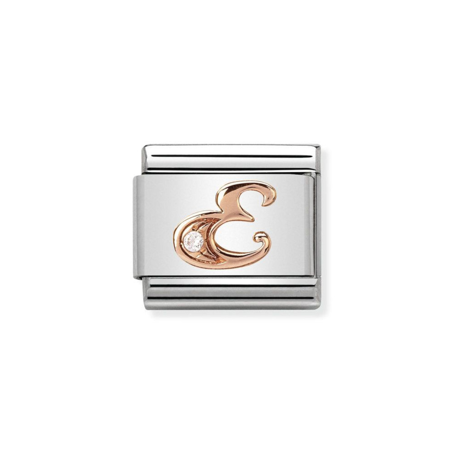 NOMINATION COMPOSABLE CLASSIC LINK LETTER E IN 9K ROSE GOLD 430310/05