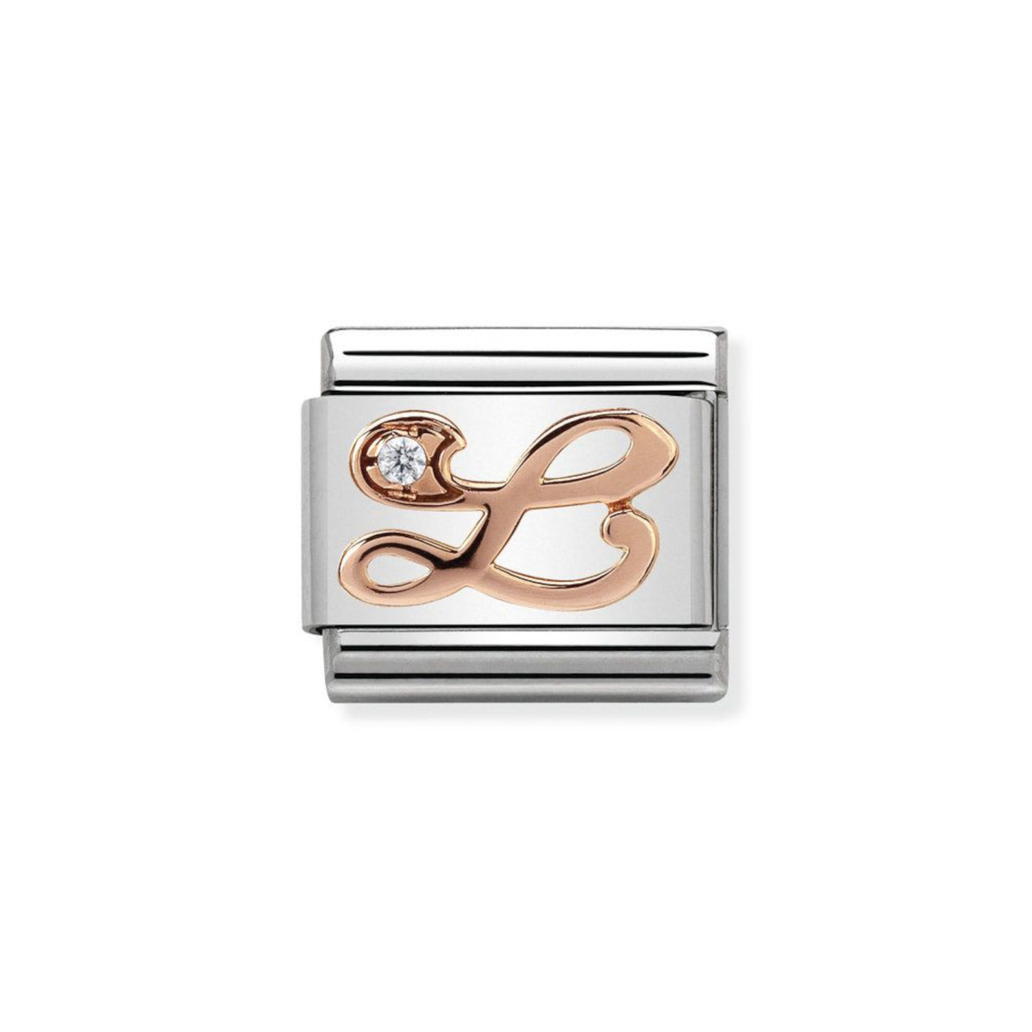 NOMINATION COMPOSABLE CLASSIC LINK LETTER L IN 9K ROSE GOLD 430310/12