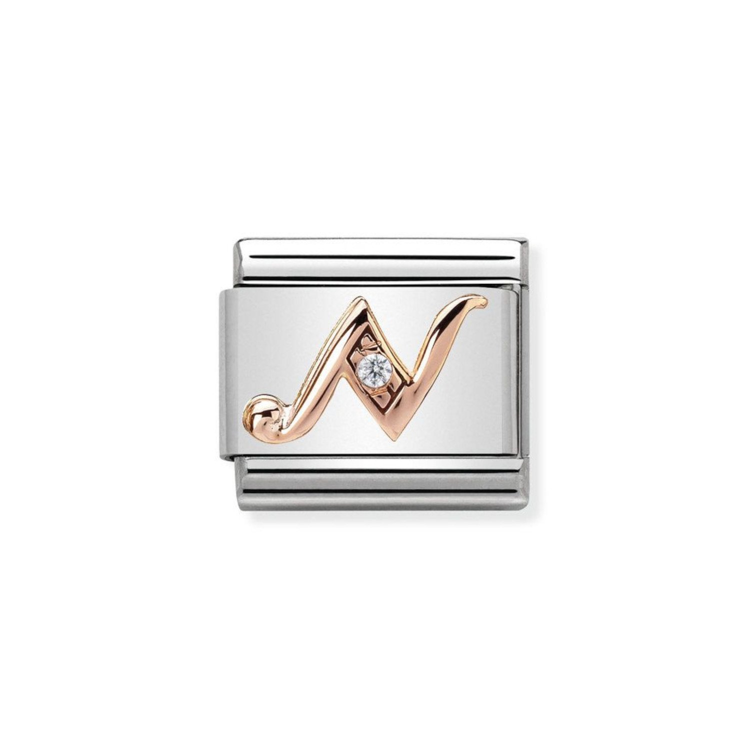NOMINATION COMPOSABLE CLASSIC LINK LETTER M IN 9K ROSE GOLD 430310/14