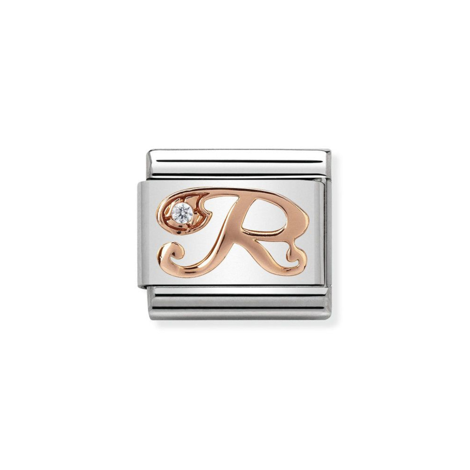 NOMINATION COMPOSABLE CLASSIC LINK LETTER R IN 9K ROSE GOLD 430310/18
