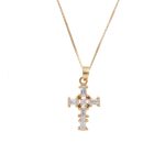 ΣΤΑΥΡΟΣ ΜΕ ΑΛΥΣΙΔΑ ΑΠΟ 14 ΚΑΡΑΤΙΑ ΚΙΤΡΙΝΟ ΧΡΥΣΟ ΜΕ ΖΙΡΓΚΟΝ 0566-ST1391