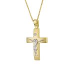 ΣΤΑΥΡΟΣ ΜΕ ΑΛΥΣΙΔΑ ΑΠΟ 14 ΚΑΡΑΤΙΑ ΚΙΤΡΙΝΟ ΧΡΥΣΟ ΚΑΙ ΛΕΥΚΟΧΡΥΣΟ 0006-ST239178