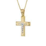 ΣΤΑΥΡΟΣ ΜΕ ΑΛΥΣΙΔΑ ΑΠΟ 14 ΚΑΡΑΤΙΑ ΚΙΤΡΙΝΟ ΧΡΥΣΟ ΚΑΙ ΛΕΥΚΟΧΡΥΣΟ 0052-ST239202