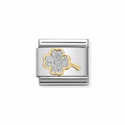 NOMINATION COMPOSABLE CLASSIC LINK FOUR-LEAF CLOVER IN 18K GOLD 030220/03
