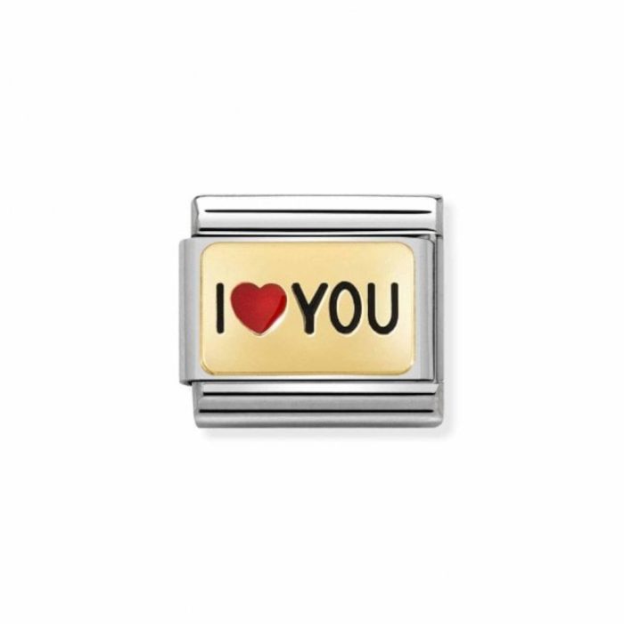 NOMINATION COMPOSABLE CLASSIC LINK I LOVE YOU IN 18K GOLD 030284/52