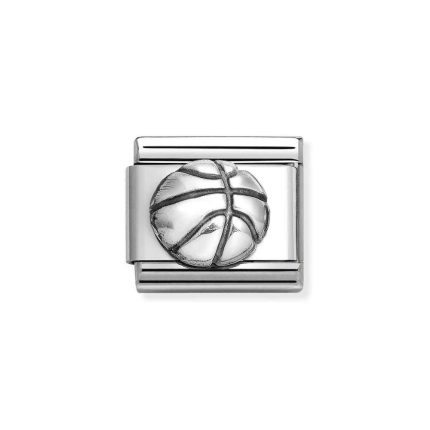 NOMINATION COMPOSABLE CLASSIC LINK BASKETBALL BALL IN STERLING SILVER 330101/70