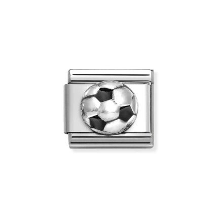 NOMINATION COMPOSABLE CLASSIC LINK SOCCER BALL IN STERLING SILVER 330204/27