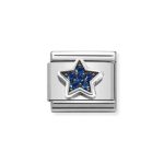 NOMINATION COMPOSABLE CLASSIC LINK BLUE STAR IN STERLING SILVER 330323/09