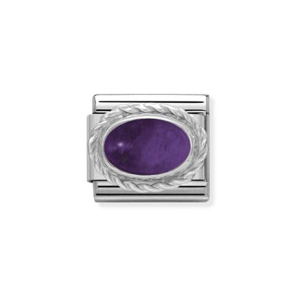 NOMINATION COMPOSABLE CLASSIC LINK IN STERLING SILVER WITH AMETHYST 330504/02