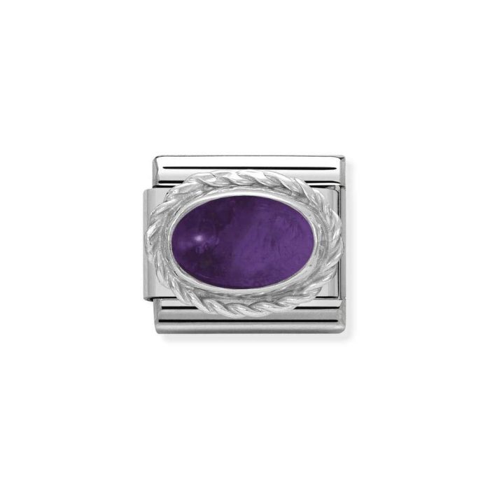 NOMINATION COMPOSABLE CLASSIC LINK IN STERLING SILVER WITH AMETHYST 330504/02