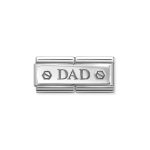 NOMINATION COMPOSABLE CLASSIC DOUBLE LINK DAD WITH SCREWS IN STERLING SILVER 330710/48