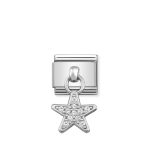 NOMINATION COMPOSABLE CLASSIC LINK CUBIC ZIRCONIA STAR IN STERLING SILVER 331800/05