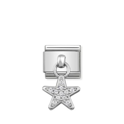 NOMINATION COMPOSABLE CLASSIC LINK CUBIC ZIRCONIA STAR IN STERLING SILVER 331800/05