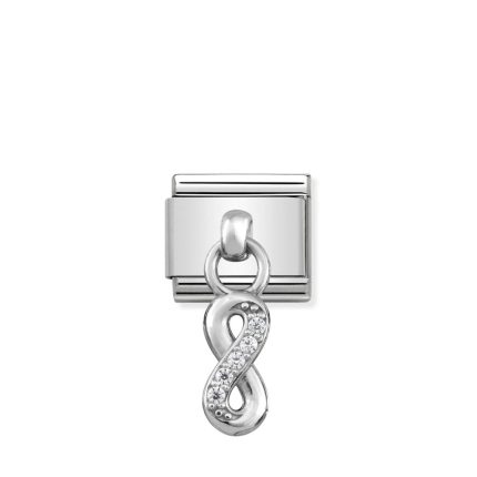 NOMINATION COMPOSABLE CLASSIC LINK CUBIC ZIRCONIA INFINITY IN STERLING SILVER 331800/10