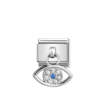 NOMINATION COMPOSABLE CLASSIC LINK GREEK EYE IN STERLING SILVER 331800/22