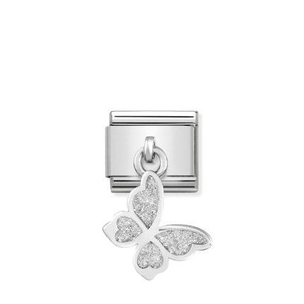 NOMINATION COMPOSABLE CLASSIC LINK GLITTER BUTTERFLY IN STERLING SILVER 331805/03