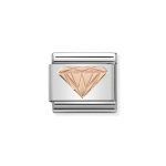 NOMINATION COMPOSABLE CLASSIC LINK BRILLIANT DIAMOND IN 9K ROSE GOLD 430104/18