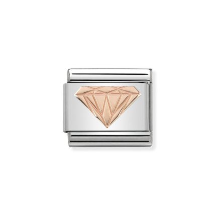 NOMINATION COMPOSABLE CLASSIC LINK BRILLIANT DIAMOND IN 9K ROSE GOLD 430104/18