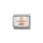 NOMINATION COMPOSABLE CLASSIC LINK LITTLE GIRL IN 9K ROSE GOLD 430305/07