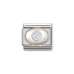 NOMINATION COMPOSABLE CLASSIC LINK WHITE MOTHER OF PEARL IN 9K ROSE GOLD 430504/01