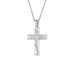 ΣΤΑΥΡΟΣ VALORO ΜΕ ΑΛΥΣΙΔΑ ΑΠΟ 14 ΚΑΡΑΤΙΑ ΛΕΥΚΟΧΡΥΣΟ 0201-ST249234