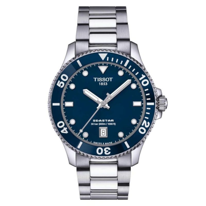 Tissot T-Sport Seastar 1000 Silver Stainless Steel Bracelet T1204101104100