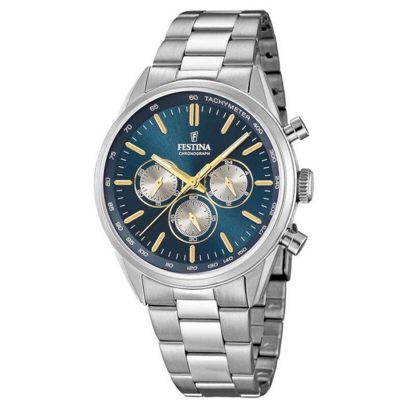 Festina Silver Stainless Steel Bracelet Chronograph F16820/C