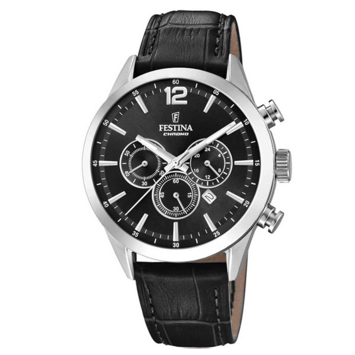 Festina Black Leather Strap Chronograph F20542/5