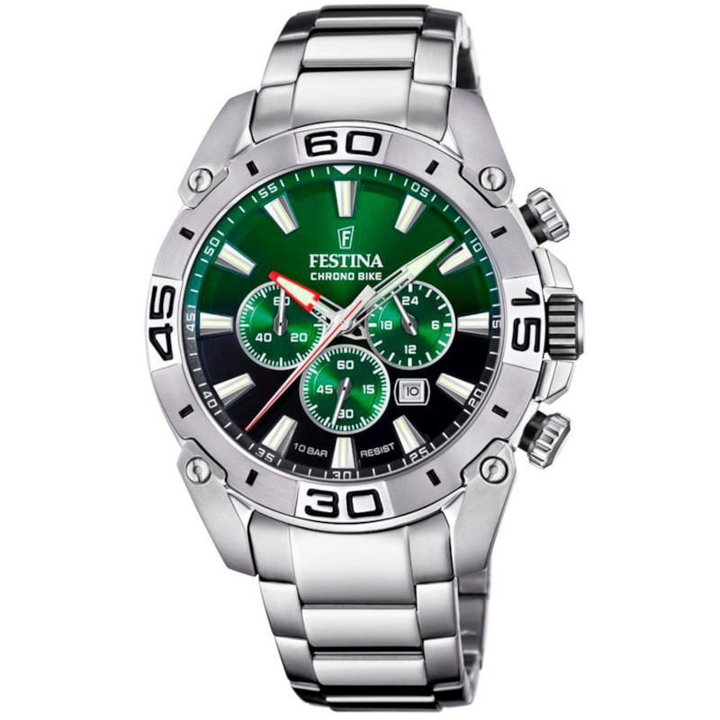 Festina Silver Stainless Steel Bracelet Chronograph F20543/3