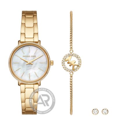 Michael Kors Pyper Crystals Gold Stainless Steel Bracelet Gift Set MK1065
