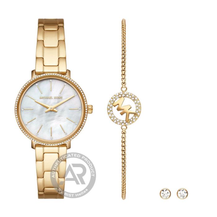 Michael Kors Pyper Crystals Gold Stainless Steel Bracelet Gift Set MK1065