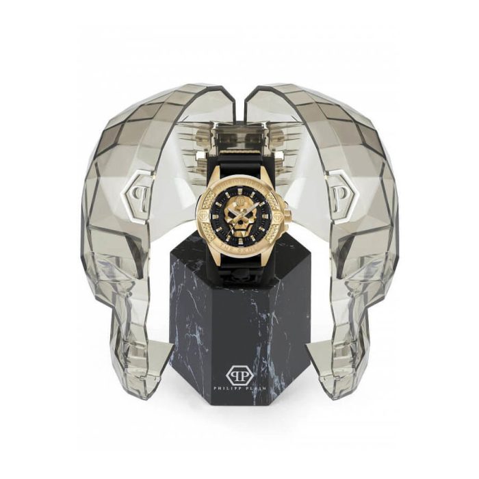 Philipp Plein The Skull Black Rubber Strap PWAAA0221