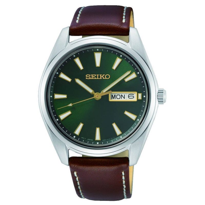 Seiko Conceptual Brown Leather Strap SUR449P1F