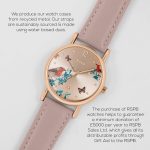 Tikkers RSPB Pink Leather Strap TKRSPB02