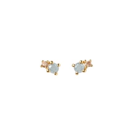 PDPAOLA ΣΚΟΥΛΑΡΙΚΙΑ COLOR FOG STUD ΑΠΟ ΚΙΤΡΙΝΟ ΕΠΙΧΡΥΣΩΜΕΝΟ ΑΣΗΜΙ AR01-C68-U