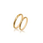 ΒΕΡΕΣ MASCHIO FEMMINA LOUD SLIM ΑΠΟ 14 ΚΑΡΑΤΙΑ ΚΙΤΡΙΝΟ ΧΡΥΣΟ ΜΕ ΖΙΡΓΚΟΝ SL139