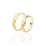 ΒΕΡΕΣ MASCHIO FEMMINA LOUD SLIM ΑΠΟ 14 ΚΑΡΑΤΙΑ ΚΙΤΡΙΝΟ ΧΡΥΣΟ ΜΕ ΖΙΡΓΚΟΝ SL151