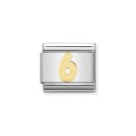 NOMINATION COMPOSABLE CLASSIC LINK NUMBER 6 IN 18K GOLD 030102/06