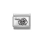 NOMINATION COMPOSABLE CLASSIC LINK JUNE FLOWER IN STERLING SILVER 330112/18