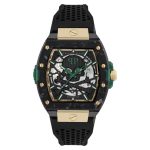 Philipp Plein The Skeleton 2.0 Automatic Black Silicone Strap PWJFA0325