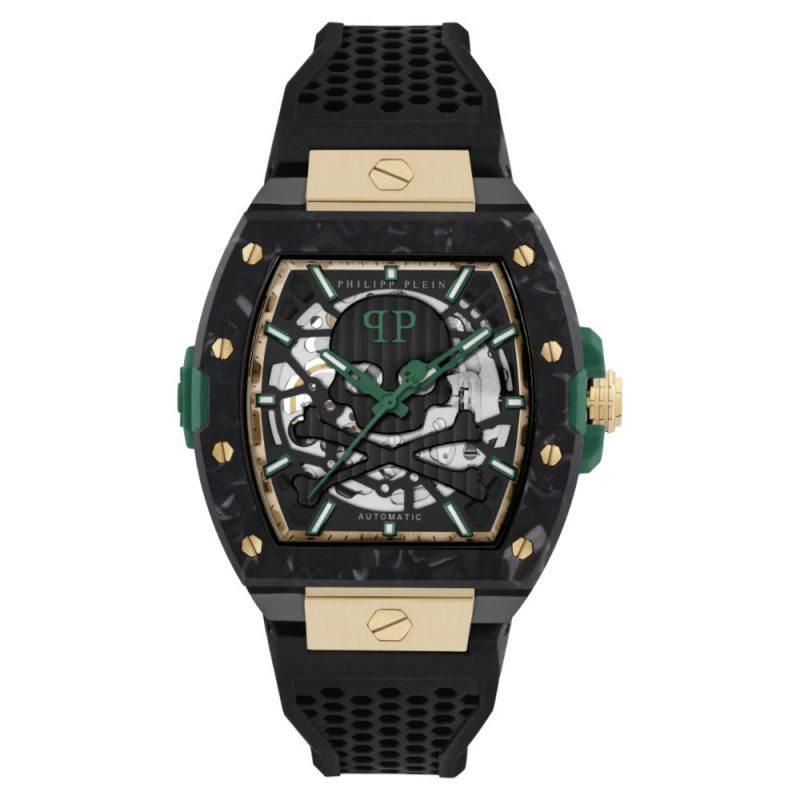 Philipp Plein The Skeleton 2.0 Automatic Black Rubber Strap PWJFA0325