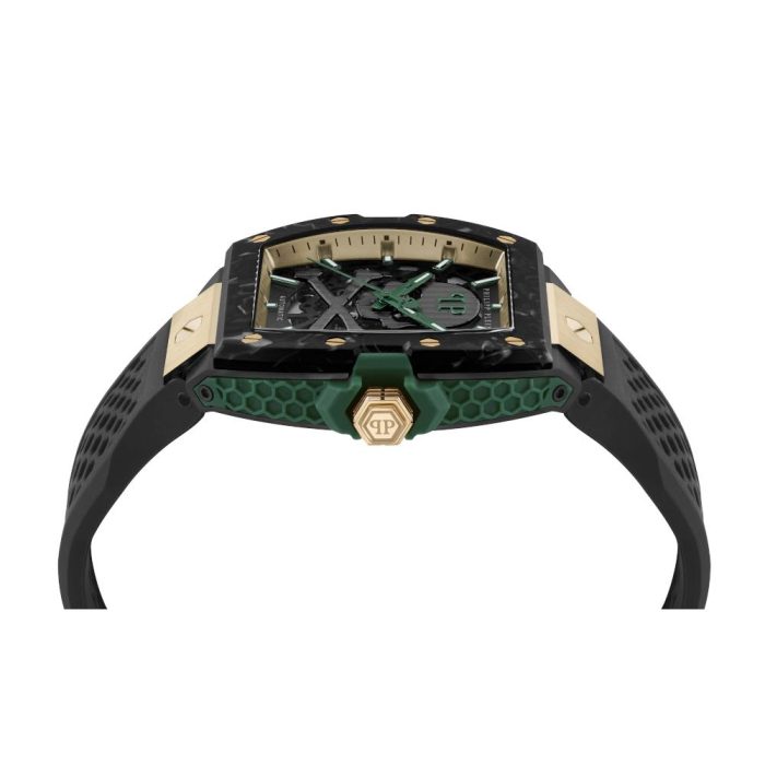 Philipp Plein The Skeleton 2.0 Automatic Black Silicone Strap PWJFA0325