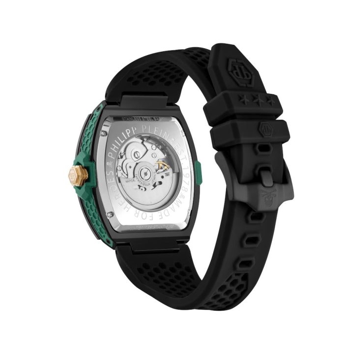Philipp Plein The Skeleton 2.0 Automatic Black Silicone Strap PWJFA0325