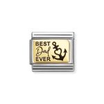 NOMINATION COMPOSABLE CLASSIC LINK BEST DAD IN 18K GOLD 030166/65