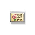 NOMINATION COMPOSABLE CLASSIC LINK BEST MUM EVER IN 18K GOLD 030289/14